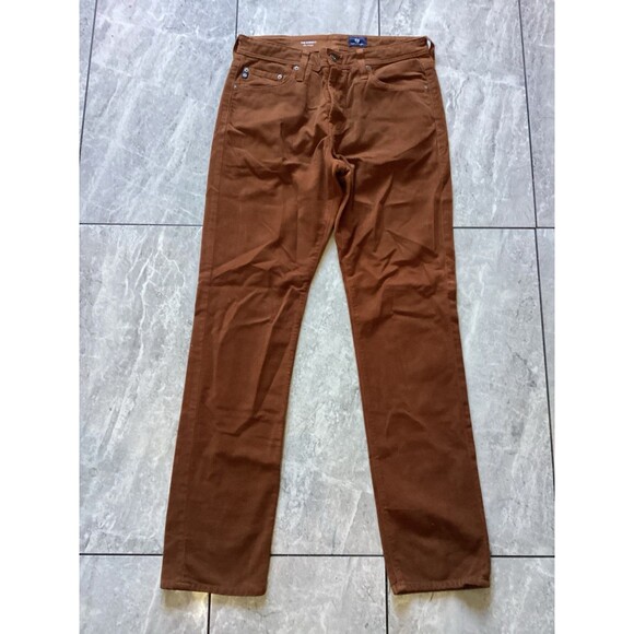 AG Adriano Goldschmied Pants Mens 32x32 Brown Everett Slim Straight Velour - Picture 1 of 7